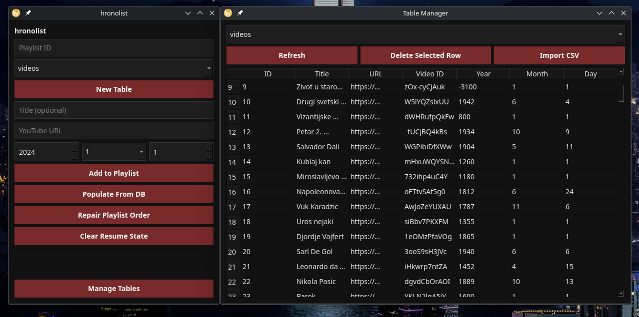 Date-based Insertion into YT Playlist